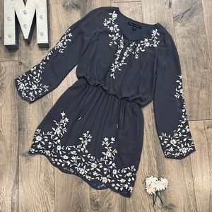 White House Black Market Boho Embroidered Dress
